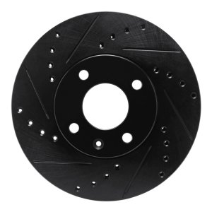 Chevrolet Spark Brake Rotor (1) - Front Left - R1 Concepts - Drilled & Slotted - Black - `16-`22